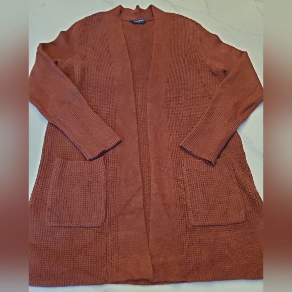 Denver Hayes Cozy Waffle Fitted Open Cardigan - Picture 3 of 5